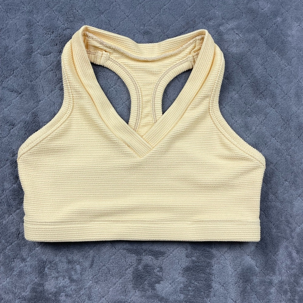 dk active Yellow Ribbed Sports Bra Small - Picture 3 of 12